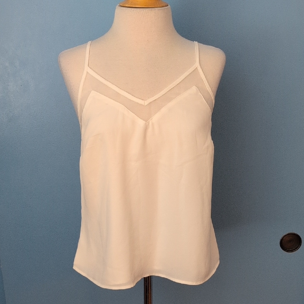 Venus Women's White V-Neck Slip Tank Top Camisole In White Size 4